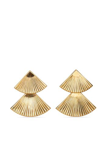 Jennifer Behr Vanna embossed earrings - Gold