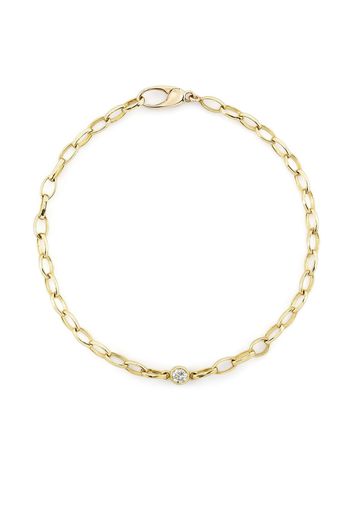 Jennifer Meyer 18kt yellow gold small Edith diamond bezel link bracelet