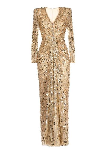 Jenny Packham Gazelle sequin-embellished gown - Gold