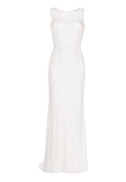Jenny Packham crystal-embellished embroidered fitted gown - White