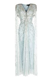 Jenny Packham Lotus Lady sequin-embellished gown - Blue