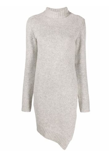 Jil Sander asymmetric roll-neck jumper - Grey