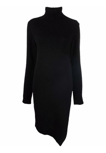 Jil Sander asymmetric knitted dress - Black