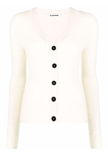 Jil Sander button-up knitted cardigan - White