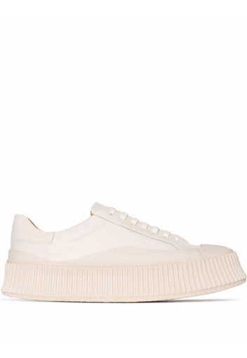 Jil Sander ribbed-sole low-top sneakers - White