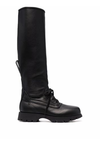 Jil Sander knee-high combat boots - Black