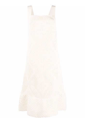 Jil Sander popcorn-knit midi dress - White