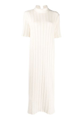 Jil Sander short-sleeve ribbed-knit dress - Neutrals