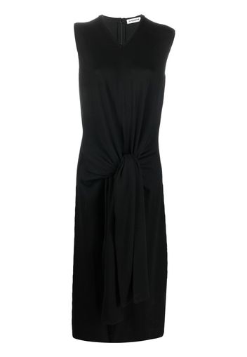 Jil Sander virgin-wool V-neck dress - Black