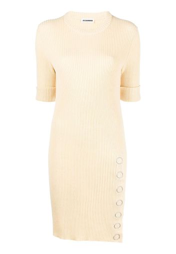 Jil Sander ribbed-knit short tunic dress - Yellow