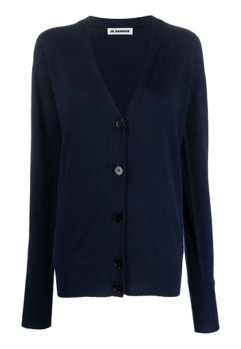 Jil Sander button-down cashmere cardigan - Blue