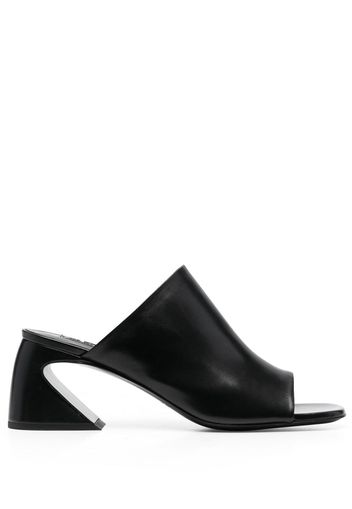 Jil Sander sculpted-heel leather mules - Black