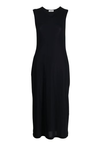 Jil Sander round neck sleeveless maxi dress - Black