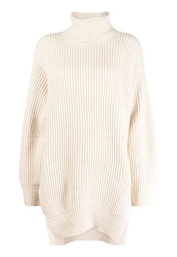 Jil Sander roll-neck ribbed-knit jumper - Neutrals