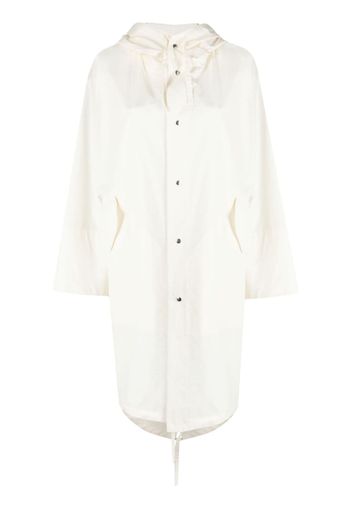 Jil Sander logo print drawstring coat - Neutrals