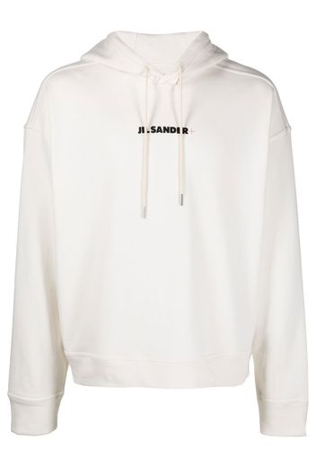 Jil Sander logo-print detail hoodie - Neutrals