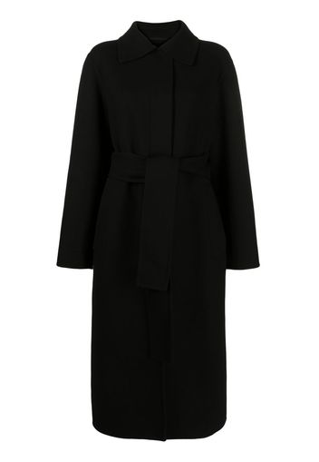 Jil Sander belted virgin wool coat - Black