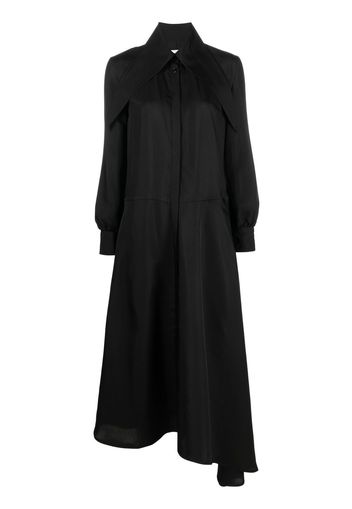 Jil Sander long pointed-collar shirt dress - Black