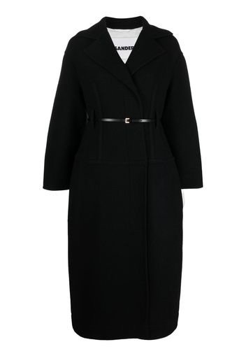 Jil Sander belted wool coat - Black