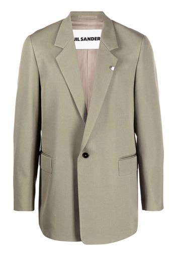 Jil Sander single-breasted wool blazer - Green