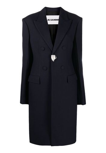 Jil Sander single-button wool coat - Blue