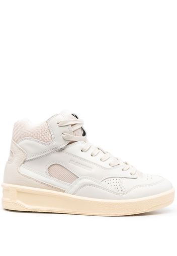 Jil Sander Basket mid leather sneakers - Neutrals