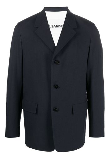 Jil Sander button-fastening single-breasted blazer - Blue