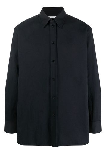 Jil Sander long-sleeved cotton shirt - Blue