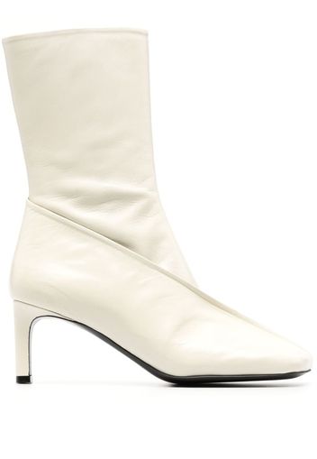 Jil Sander pointed leather ankle boots - Neutrals