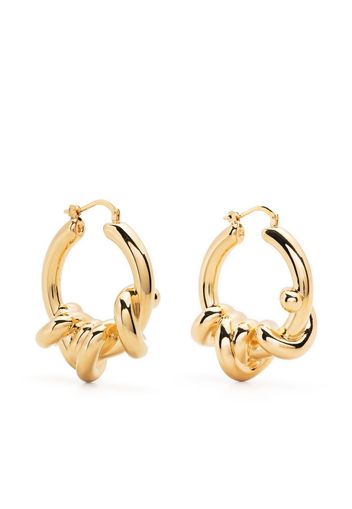 Jil Sander massive knots hoop earrings - Gold