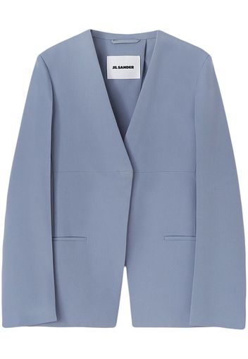 Jil Sander open-back wool blazer - Blue