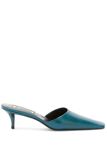 Jil Sander 35mm heeled leather mule - Blue