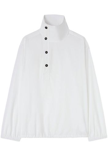 Jil Sander funnel-neck asymmetric blouse - White