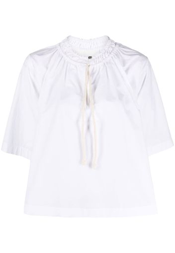 Jil Sander tie-neck cotton blouse - White