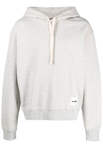 Jil Sander cotton drawstring hoodie - Grey