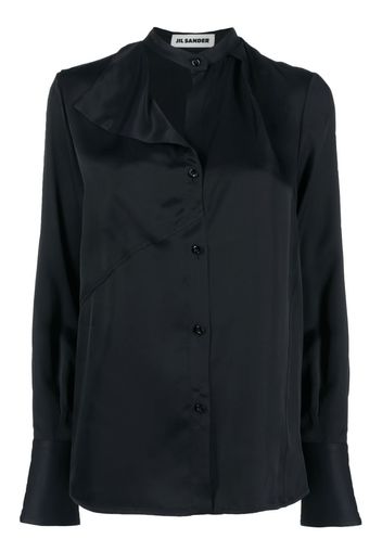 Jil Sander button-front satin shirt - Blue