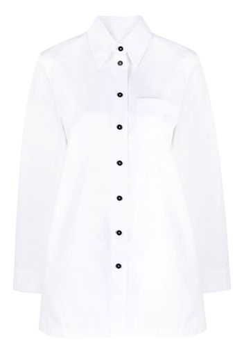 Jil Sander long-sleeved patch pocket shirt - White