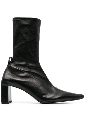 Jil Sander 90mm pointed-toe leather boots - Black