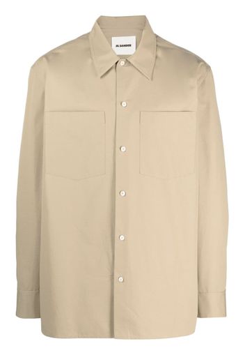 Jil Sander long-sleeve cotton shirt - Neutrals