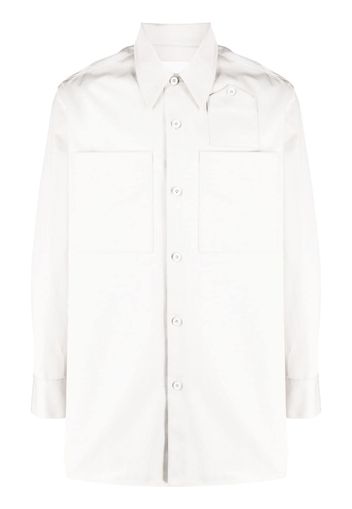 Jil Sander patch-pockets cotton shirt - Grey