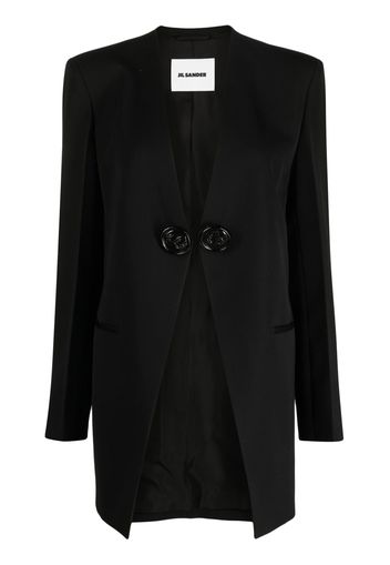 Jil Sander single-breasted button-fastening jacket - Black