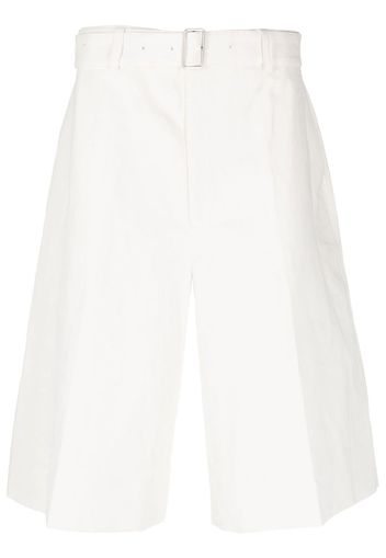 Jil Sander flared linen bermuda shorts - Neutrals