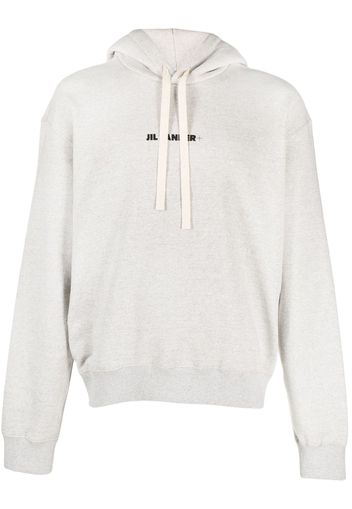 Jil Sander logo-print cotton hoodie - Grey