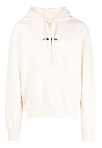 Jil Sander logo-print cotton hoodie - Neutrals
