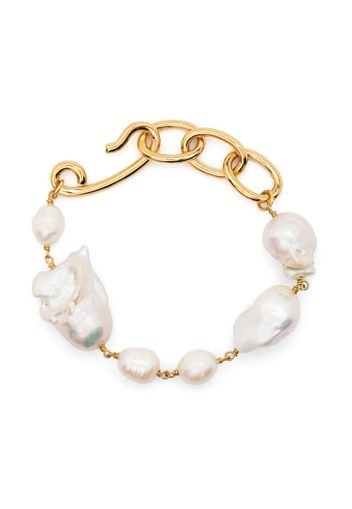 Jil Sander pearl-pendant chain bracelet - Gold