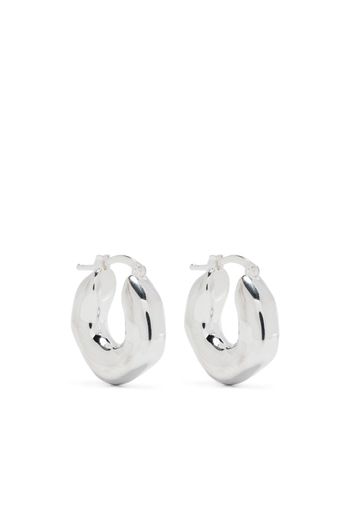 Jil Sander sculpted chunky hoop earrings - Silver