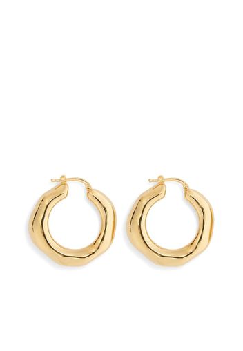 Jil Sander sculpted hoop design earrings - Gold