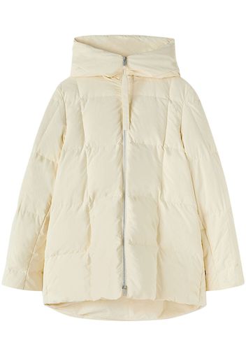 Jil Sander hooded quilted down jacket - White