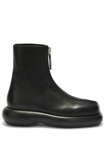 Jil Sander zip-up leather boots - Black