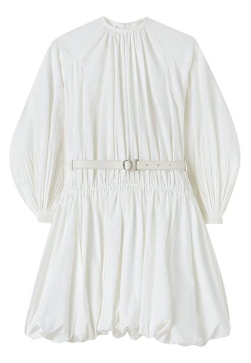 Jil Sander puffball belted cotton minidress - White